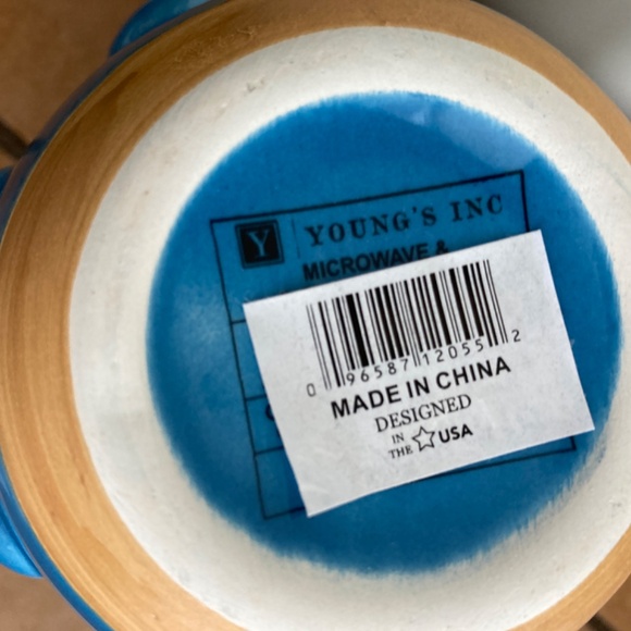 Young's Inc. Blue bubble mug new with tags - Picture 2 of 5